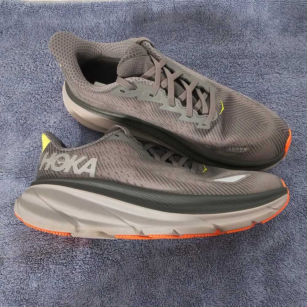 Hoka Clifton 9 GTX Mens Running Shoes Anthracite Tangerine 1141470F ALTG Size 8D